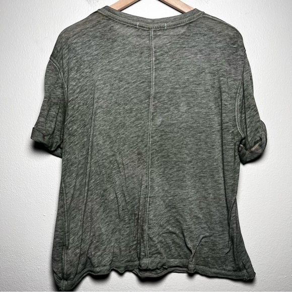 We the Free Green Shirt Small Green Vintage Wash Short Sleeve Oversized Boxy - Picture 8 of 8